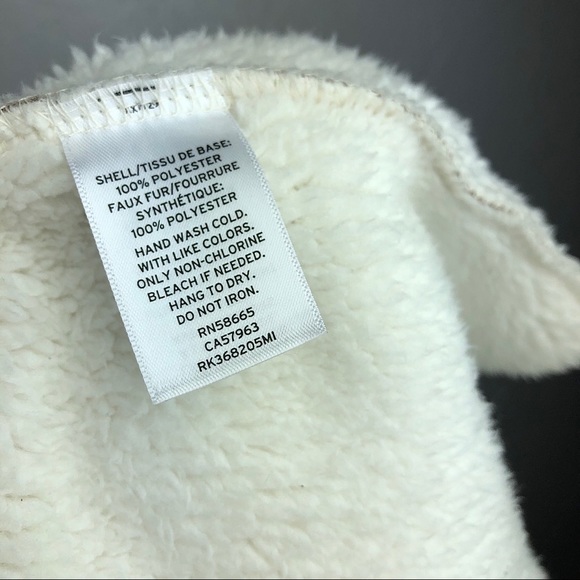 SUSINA Faux Suede & Shearling Cozy Tan Vest Small - Picture 7 of 14